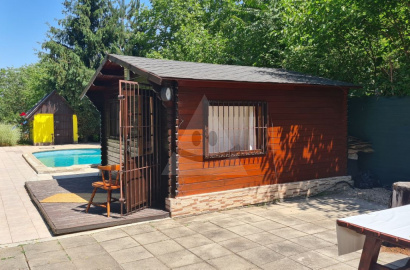 A beautiful garden with a cottage and a swimming pool in Nová Stráž for sale