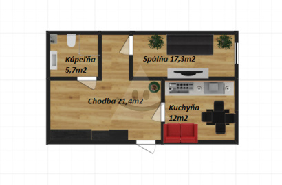2-room apartment for sale in Jahodníky