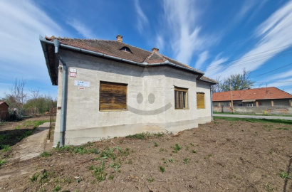 Partially renovated family house with large plot of land in the village of Čata