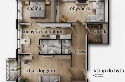 3-room flat for sale, Martin