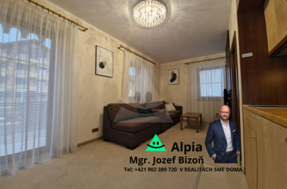 offers for sale a fully renovated and furnished 1-bedroom apartment located in the popular area of Veľká Lomnica.