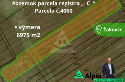 Alpia exclusively offers for sale a set of land plots in the cadastral area of Žakovce.