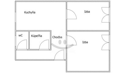 For sale 2 rooms flat in Komárno