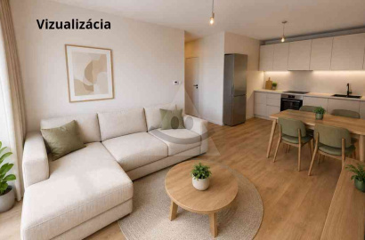 2-room apartment with a balcony in standard and parking in a new building in Kolárovo