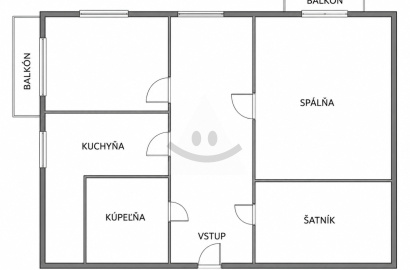 3-room apartment with two balconies (68 m²), Kysucké Nové Mesto