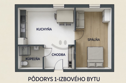 1-room flat for rent Slovensko